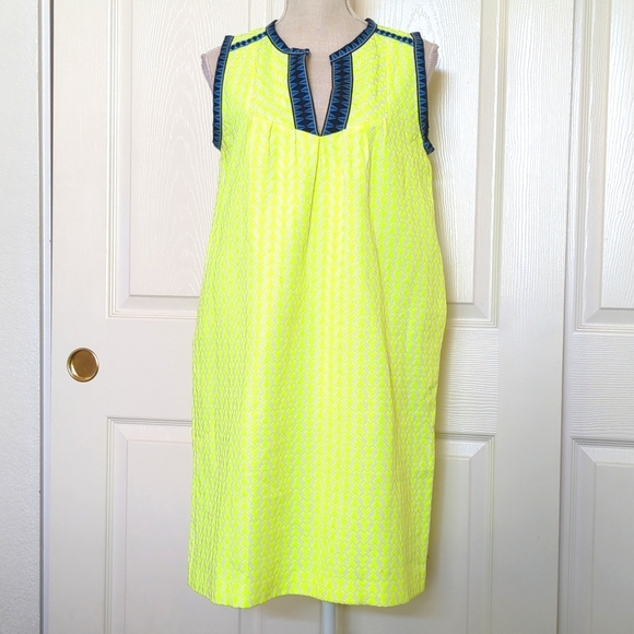 J Crew Neon Arrow Print Shift Dress - Picture 4 of 13